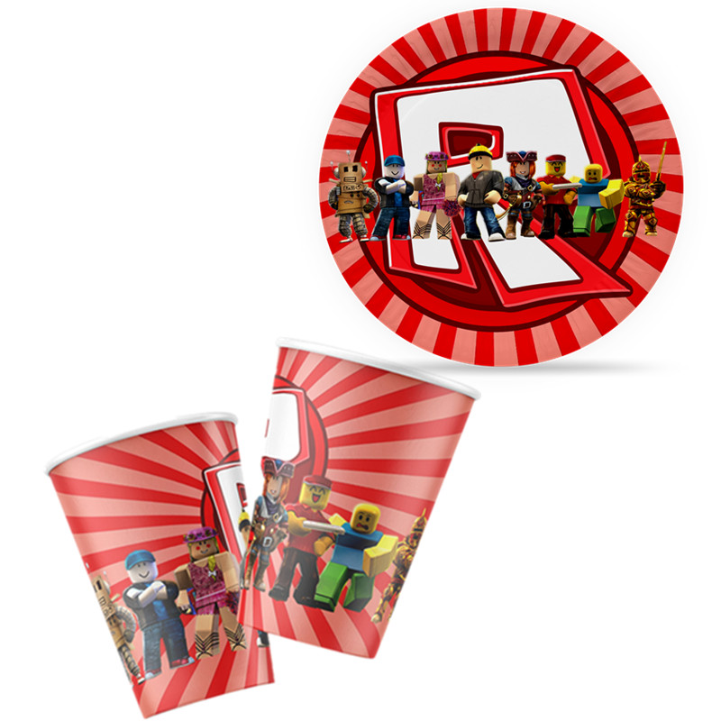 Party Games In Roblox - Robot Decorazione di buon compleanno Set