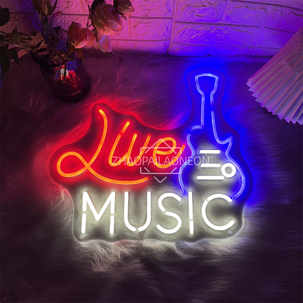 Party Games Name - Insegna al neon con musica dal