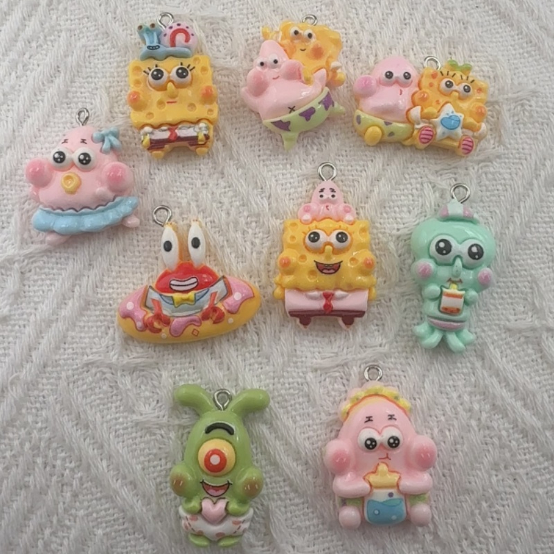Party Games Birthday - 10 pendenti in resina a forma